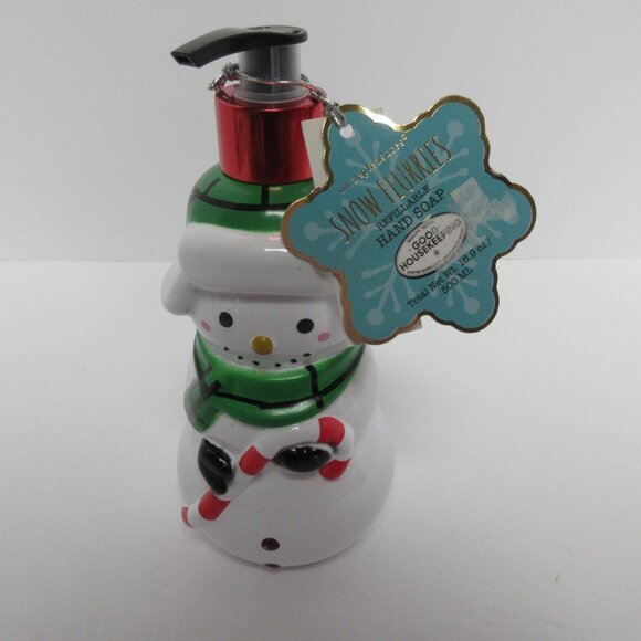 Snowflurries refillable handsoap dispenser Christmas/Holiday 16.9 OZ 500 ML - Picture 3 of 5